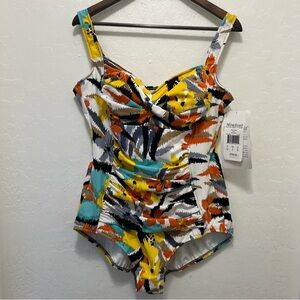 Miraclesuit One Piece Swimsuit Colorful Slimming Plus Sz 18